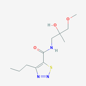 molecular formula C11H19N3O3S B2417581 N-(2-hydroxy-3-methoxy-2-methylpropyl)-4-propyl-1,2,3-thiadiazole-5-carboxamide CAS No. 1334369-50-4