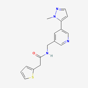 N-((5-(1-methyl-1H-pyrazol-5-yl)pyridin-3-yl)methyl)-2-(thiophen-2-yl)acetamide