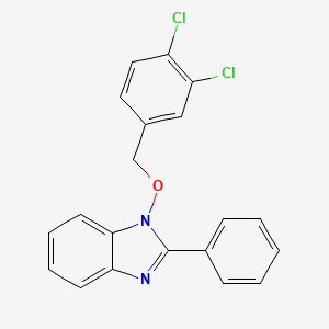 molecular formula C20H14Cl2N2O B2417596 1-[(3,4-dichlorobenzyl)oxy]-2-phenyl-1H-1,3-benzimidazole CAS No. 338786-91-7