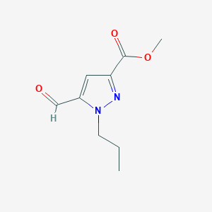 molecular formula C9H12N2O3 B2417600 methyl 5-formyl-1-propyl-1H-pyrazole-3-carboxylate CAS No. 1823442-40-5