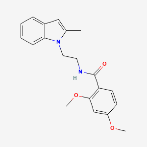 molecular formula C20H22N2O3 B2417601 2,4-dimethoxy-N-[2-(2-methylindol-1-yl)ethyl]benzamide CAS No. 689264-89-9