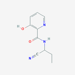 molecular formula C10H11N3O2 B2417606 N-(1-cyanopropyl)-3-hydroxypyridine-2-carboxamide CAS No. 1798005-88-5