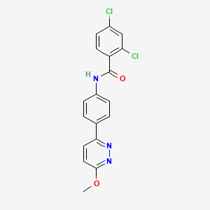 molecular formula C18H13Cl2N3O2 B2417612 2,4-二氯-N-(4-(6-甲氧吡啶-3-基)苯基)苯甲酰胺 CAS No. 922590-17-8