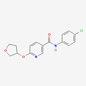 N-(4-chlorophenyl)-6-((tetrahydrofuran-3-yl)oxy)nicotinamide