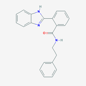 molecular formula C22H19N3O B241762 2-(1H-benzo[d]imidazol-2-yl)-N-phenethylbenzamide 