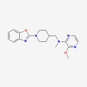 molecular formula C19H23N5O2 B2417624 N-[[1-(1,3-Benzoxazol-2-yl)piperidin-4-yl]methyl]-3-methoxy-N-methylpyrazin-2-amine CAS No. 2380078-17-9