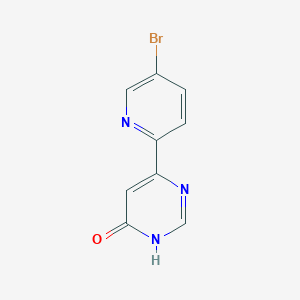 molecular formula C9H6BrN3O B2417625 4-(5-Bromopyridin-2-yl)-1H-pyrimidin-6-one CAS No. 2023299-27-4