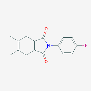 molecular formula C16H16FNO2 B241763 2-(4-fluorophenyl)-5,6-dimethyl-3a,4,7,7a-tetrahydro-1H-isoindole-1,3(2H)-dione 