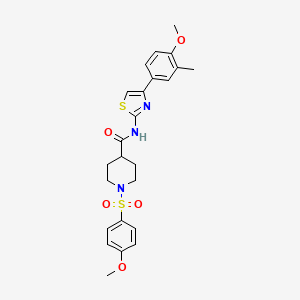 N-(4-(4-methoxy-3-methylphenyl)thiazol-2-yl)-1-((4-methoxyphenyl)sulfonyl)piperidine-4-carboxamide