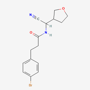 molecular formula C15H17BrN2O2 B2417641 3-(4-溴苯基)-N-[氰基(氧杂环-3-基)甲基]丙酰胺 CAS No. 1645401-25-7