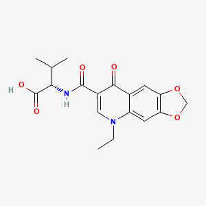 (2S)-2-[(5-ethyl-8-oxo-[1,3]dioxolo[4,5-g]quinoline-7-carbonyl)amino]-3-methylbutanoic acid