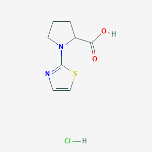 1-(1,3-Thiazol-2-yl)pyrrolidine-2-carboxylic acid hydrochloride