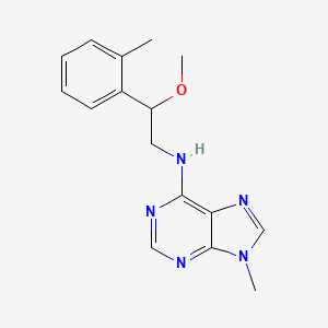 molecular formula C16H19N5O B2417657 N-[2-Methoxy-2-(2-methylphenyl)ethyl]-9-methylpurin-6-amine CAS No. 2379972-72-0