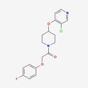 molecular formula C18H18ClFN2O3 B2417661 1-(4-((3-Chloropyridin-4-yl)oxy)piperidin-1-yl)-2-(4-fluorophenoxy)ethanone CAS No. 2034330-31-7