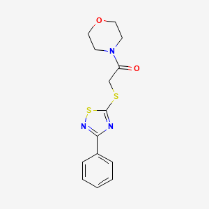 molecular formula C14H15N3O2S2 B2417663 1-Morpholino-2-((3-phenyl-1,2,4-thiadiazol-5-yl)thio)ethanone CAS No. 864855-89-0