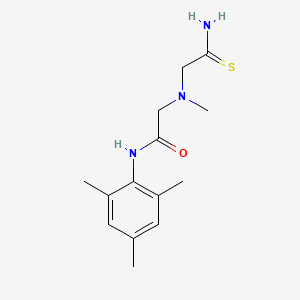 molecular formula C14H21N3OS B2417664 2-[(carbamothioylmethyl)(methyl)amino]-N-(2,4,6-trimethylphenyl)acetamide CAS No. 871548-22-0