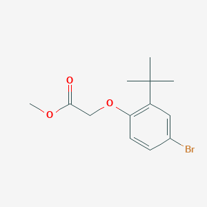 molecular formula C13H17BrO3 B241768 Methyl (4-bromo-2-tert-butylphenoxy)acetate 