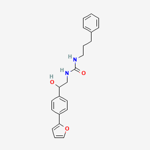 molecular formula C22H24N2O3 B2417689 3-{2-[4-(Furan-2-yl)phenyl]-2-hydroxyethyl}-1-(3-phenylpropyl)urea CAS No. 2097914-62-8