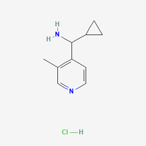 molecular formula C10H15ClN2 B2417691 Cyclopropyl(3-methylpyridin-4-yl)methanamine hydrochloride CAS No. 2197061-63-3