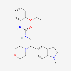 molecular formula C24H32N4O3 B2417697 1-(2-乙氧苯基)-3-(2-(1-甲基吲哚啉-5-基)-2-吗啉乙基)脲 CAS No. 1170938-20-1