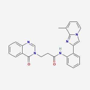 molecular formula C25H21N5O2 B2417705 N-(2-(8-methylimidazo[1,2-a]pyridin-2-yl)phenyl)-3-(4-oxoquinazolin-3(4H)-yl)propanamide CAS No. 1795472-08-0