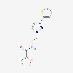 molecular formula C14H13N3O2S B2417711 N-(2-(3-(thiophen-2-yl)-1H-pyrazol-1-yl)ethyl)furan-2-carboxamide CAS No. 1448134-52-8