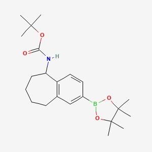 tert-Butyl (2-(4,4,5,5-tetramethyl-1,3,2-dioxaborolan-2-yl)-6,7,8,9-tetrahydro-5H-benzo[7]annulen-5-yl)carbamate
