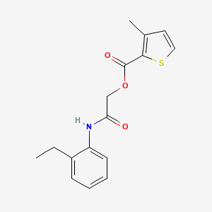 molecular formula C16H17NO3S B2417715 [2-(2-Ethylanilino)-2-oxoethyl] 3-methylthiophene-2-carboxylate CAS No. 1003285-77-5