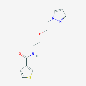 N-(2-(2-(1H-pyrazol-1-yl)ethoxy)ethyl)thiophene-3-carboxamide