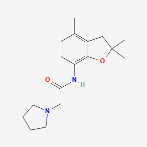 2-(1-pyrrolidinyl)-N-(2,2,4-trimethyl-2,3-dihydro-1-benzofuran-7-yl)acetamide