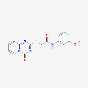 N-(3-methoxyphenyl)-2-({4-oxo-4H-pyrido[1,2-a][1,3,5]triazin-2-yl}sulfanyl)acetamide