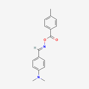 molecular formula C17H18N2O2 B2417725 N,N-dimethyl-4-({[(4-methylbenzoyl)oxy]imino}methyl)aniline CAS No. 331460-23-2