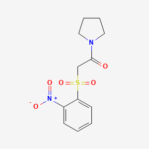 2-[(2-Nitrophenyl)sulfonyl]-1-(pyrrolidin-1-yl)ethanone