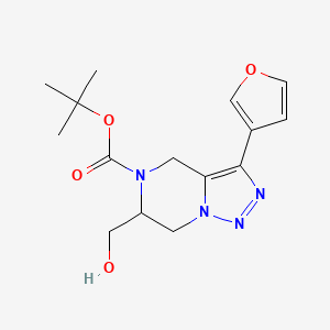 tert-Butyl 3-(furan-3-yl)-6-(hydroxymethyl)-6,7-dihydro-[1,2,3]triazolo[1,5-a]pyrazine-5(4H)-carboxylate