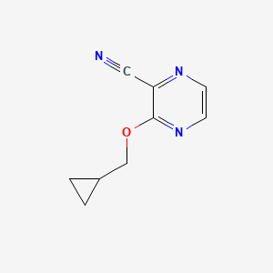 molecular formula C9H9N3O B2417735 3-(Cyclopropylmethoxy)pyrazine-2-carbonitrile CAS No. 1250132-05-8