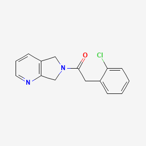 molecular formula C15H13ClN2O B2417751 2-(2-氯苯基)-1-(5H-吡咯并[3,4-b]吡啶-6(7H)-基)乙酮 CAS No. 2195878-80-7