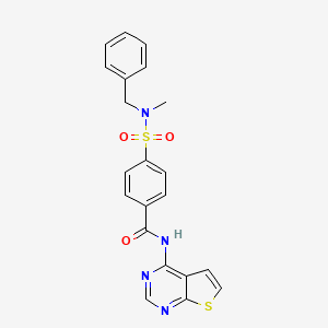 4-(N-benzyl-N-methylsulfamoyl)-N-(thieno[2,3-d]pyrimidin-4-yl)benzamide