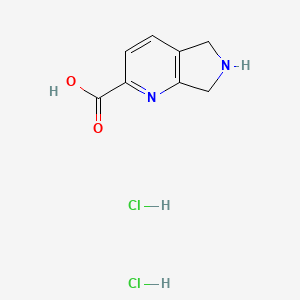 molecular formula C8H10Cl2N2O2 B2417753 6,7-Dihydro-5H-pyrrolo[3,4-b]pyridine-2-carboxylic acid;dihydrochloride CAS No. 2503208-76-0