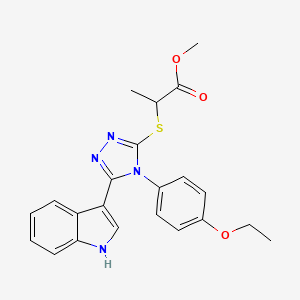 methyl 2-((4-(4-ethoxyphenyl)-5-(1H-indol-3-yl)-4H-1,2,4-triazol-3-yl)thio)propanoate