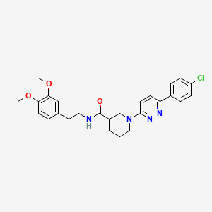 molecular formula C26H29ClN4O3 B2417759 1-[6-(4-chlorophényl)pyridazin-3-yl]-N-[2-(3,4-diméthoxyphényl)éthyl]pipéridine-3-carboxamide CAS No. 1105213-60-2