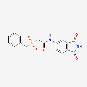 molecular formula C17H14N2O5S B2417762 2-(苯甲酰基磺酰基)-N-(1,3-二氧代异吲哚啉-5-基)乙酰胺 CAS No. 923459-99-8
