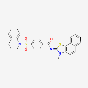 (E)-4-((3,4-dihydroquinolin-1(2H)-yl)sulfonyl)-N-(3-methylnaphtho[2,1-d]thiazol-2(3H)-ylidene)benzamide