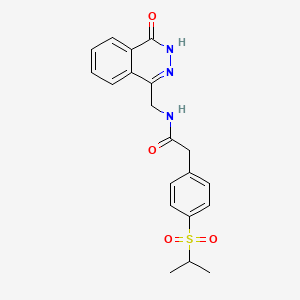 2-(4-(isopropylsulfonyl)phenyl)-N-((4-oxo-3,4-dihydrophthalazin-1-yl)methyl)acetamide