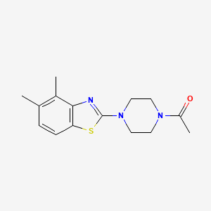 molecular formula C15H19N3OS B2417798 1-(4-(4,5-二甲基苯并[d]噻唑-2-基)哌嗪-1-基)乙酮 CAS No. 886911-36-0
