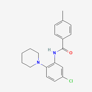 N-(5-chloro-2-piperidinophenyl)-4-methylbenzenecarboxamide
