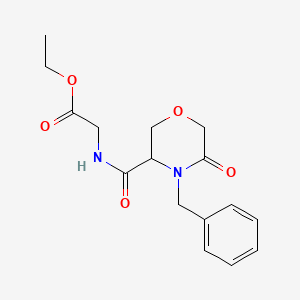Ethyl 2-(4-benzyl-5-oxomorpholine-3-carboxamido)acetate