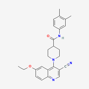 1-(3-cyano-6-ethoxyquinolin-4-yl)-N-(3,4-dimethylphenyl)piperidine-4-carboxamide