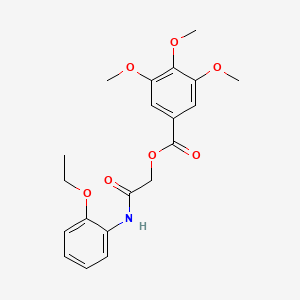 molecular formula C20H23NO7 B2417825 [2-(2-Etoxianilino)-2-oxoethyl] 3,4,5-trimetoxibenzoato CAS No. 386262-49-3