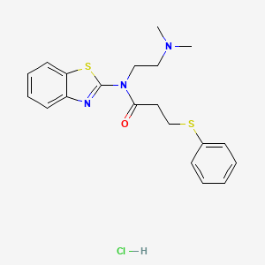 N-(benzo[d]thiazol-2-yl)-N-(2-(dimethylamino)ethyl)-3-(phenylthio)propanamide hydrochloride