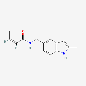 (Z)-N-((2-methyl-1H-indol-5-yl)methyl)but-2-enamide